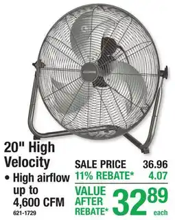 Menards 20 High Velocity offer