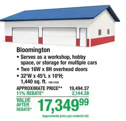 Menards Bloomington offer