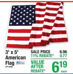 Menards 3' x 5' American Flag offer