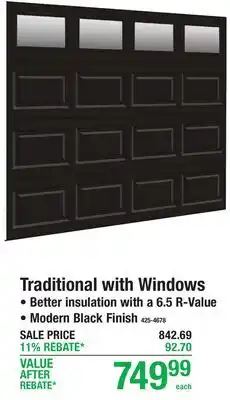 Menards Traditional with Windows offer