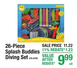 Menards 26-Piece Splash Buddies Diving Set offer