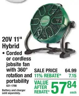 Menards 20V 11 Hybrid offer