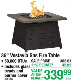 Menards 36 Vestavia Gas Fire Table offer