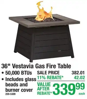 Menards 36 Vestavia Gas Fire Table offer