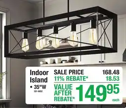 Menards Indoor Island offer