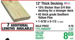 Menards 12' Thick Decking offer