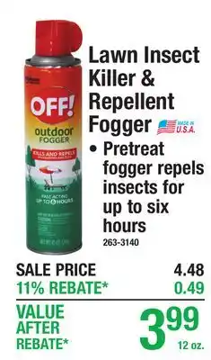 Menards Lawn Insect Killer & Repellent Fogger offer