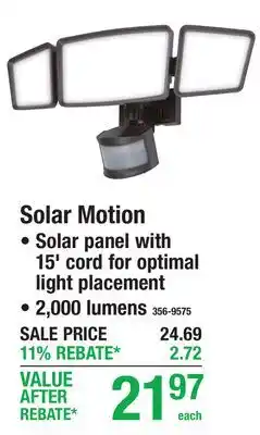 Menards Solar Motion offer