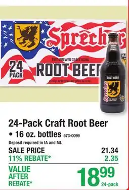 Menards 24-Pack Craft Root Beer offer