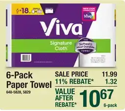 Menards 6-Pack Paper Towel offer