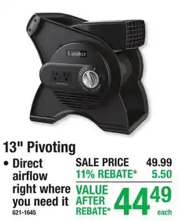 Menards 13 Pivoting offer