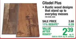 Menards Citadel Plus Waterproof Vinyl Plank offer