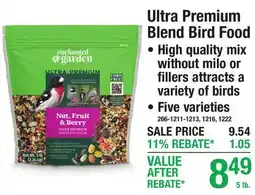 Menards Ultra Premium Blend Bird Food offer