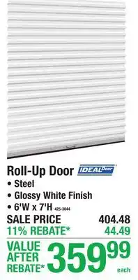 Menards Roll-Up Door offer