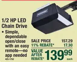 Menards 1/2 HP LED Chain Drive offer