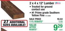 Menards 2 x 4 x 12' Lumber offer