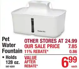 Menards Pet Water Fountain offer