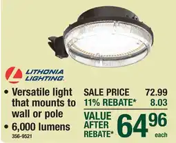 Menards LITHONIA LIGHTING Versatile light that mounts to wall or pole offer