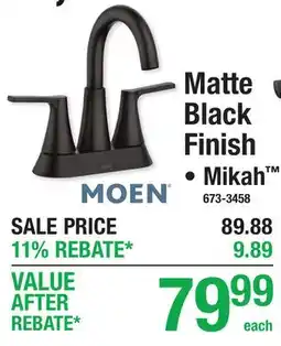 Menards Matte Black Finish offer