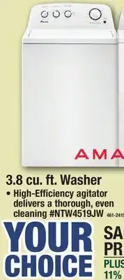 Menards AMANA 3.8 cu. ft. Washer offer