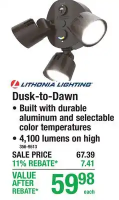 Menards Lithonia Lighting Dusk-to-Dawn Multi-Head Flood Lights offer