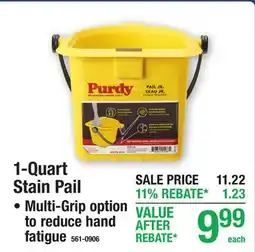 Menards 1-Quart Stain Pail offer