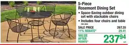 Menards 5-Piece Rosemont Dining Set offer