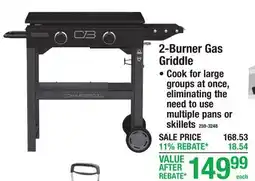Menards 2-Burner Gas Griddle offer