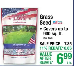 Menards Grass Seed offer