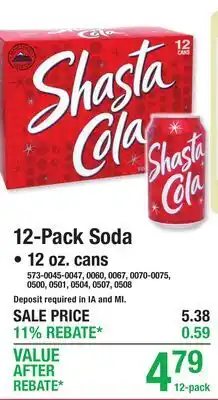 Menards 12-Pack Soda offer