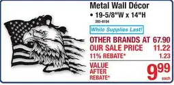 Menards Metal Wall Décor offer