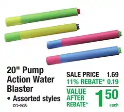 Menards 20 Pump Action Water Blaster offer