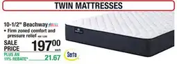 Menards TWIN MATTRESSES 10-1/2 Beachway offer