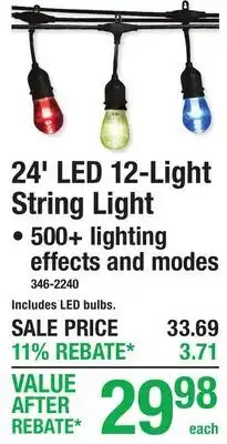Menards 24' LED 12-Light String Light offer