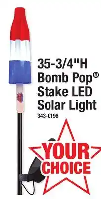 Menards 35-3/4H Bomb Pop Stake LED Solar Light offer