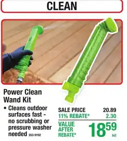 Menards Power Clean Wand Kit offer