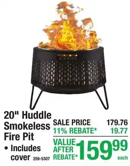 Menards 20 Huddle Smokeless Fire Pit offer