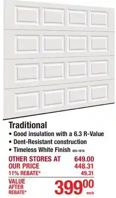 Menards Traditional offer