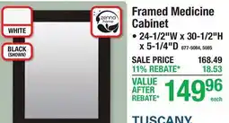 Menards Zenna Home Framed Medicine Cabinet offer