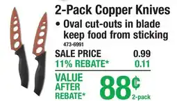Menards 2-Pack Copper Knives offer