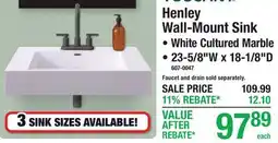 Menards Henley Wall-Mount Sink offer