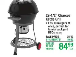 Menards 22-1/2 Charcoal Kettle Grill offer