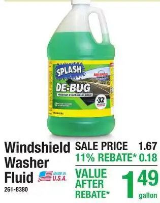 Menards Windshield Washer Fluid offer