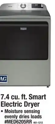 Menards 7.4 cu. ft. Smart Electric Dryer offer