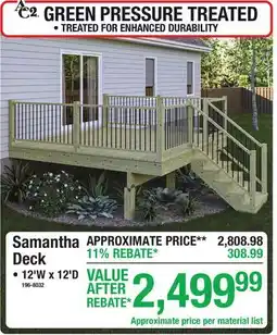 Menards Samantha Deck offer