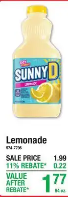 Menards Lemonade offer