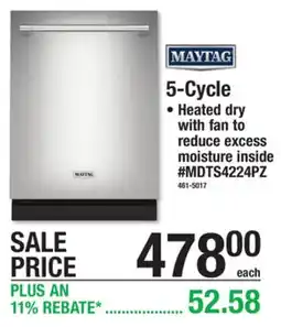 Menards MAYTAG 5-Cycle offer