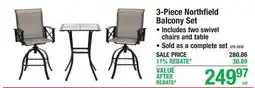 Menards 3-Piece Northfield Balcony Set offer