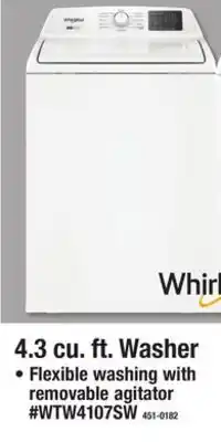 Menards 4.3 cu. ft. Washer offer