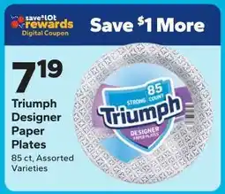 Save a Lot Triumph Designer Paper Plates offer